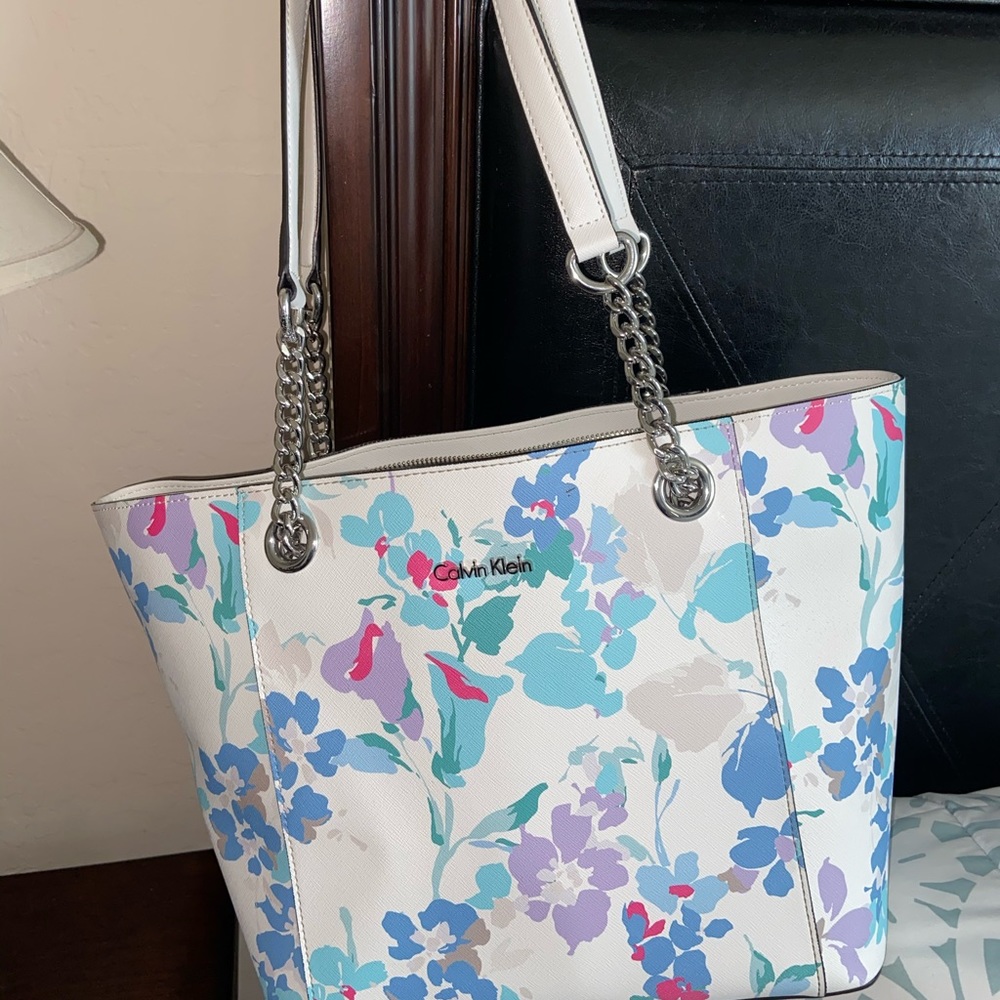 Calvin Klein Flowered Large Purse